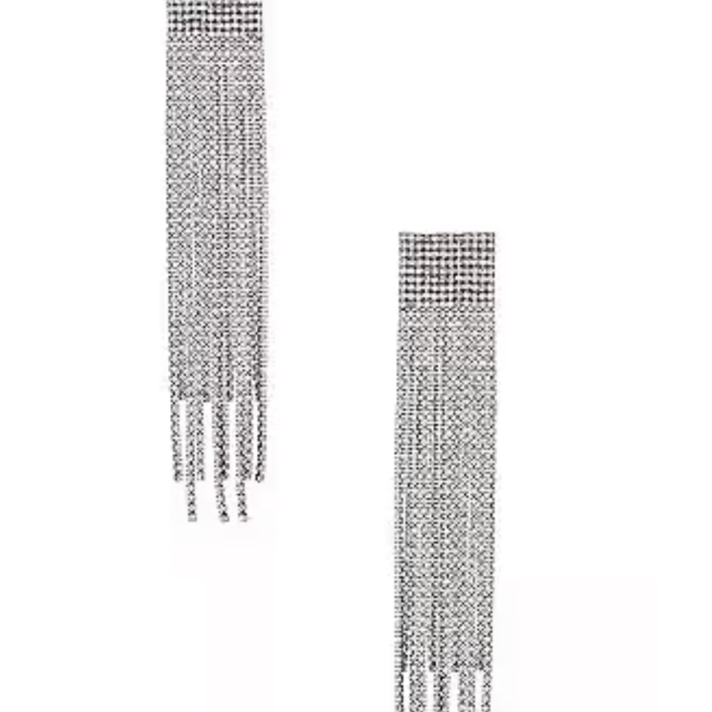Lovers + Friends Silver Fringe Earrings